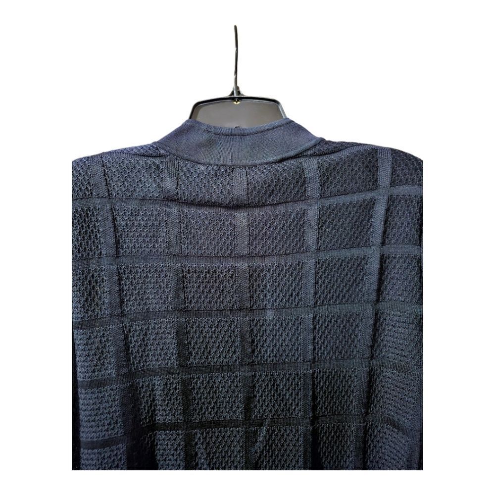 MING WANG Black Windowpane Jacket - Size Small - Picture 4 of 9